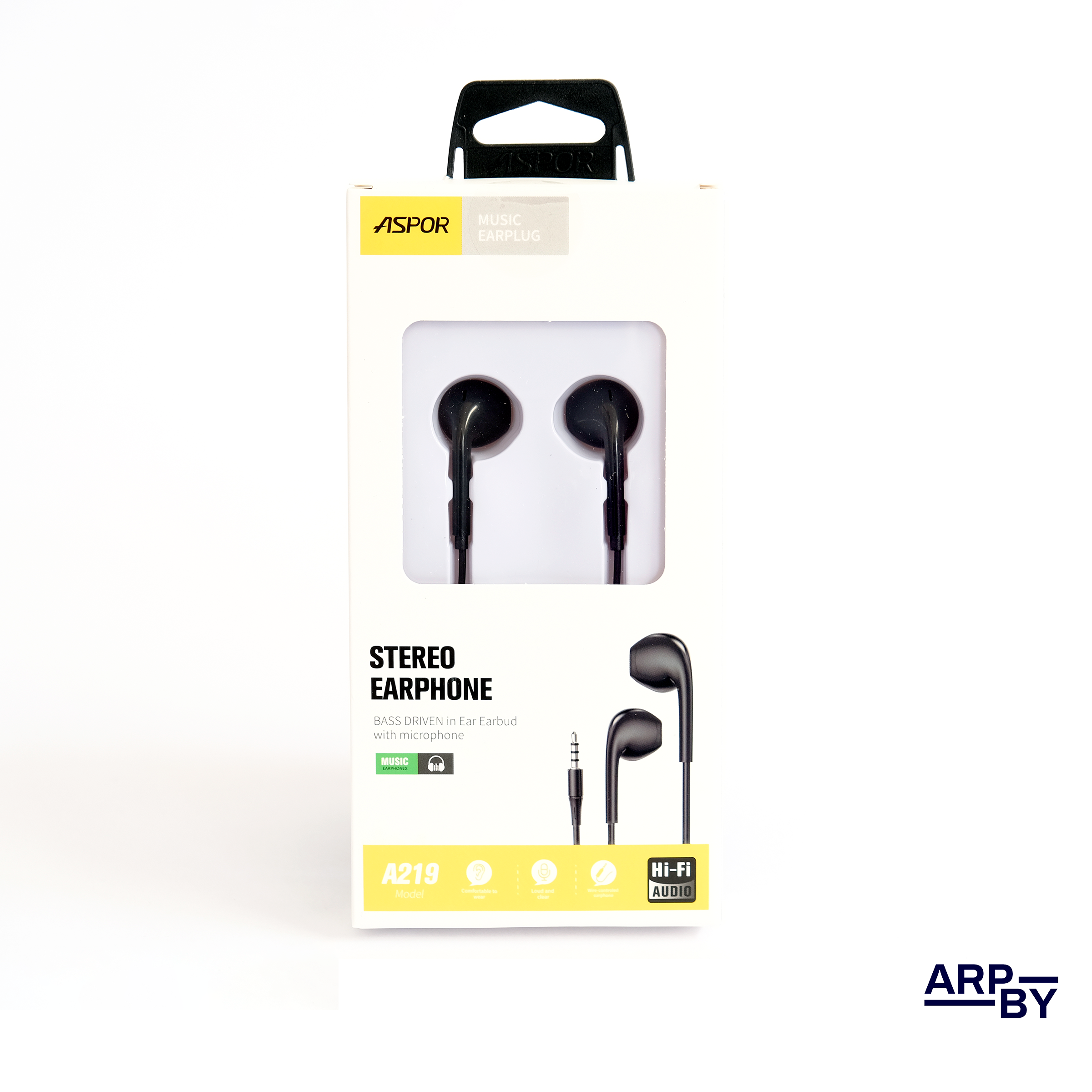 Auricular A219 Preto c/fio Jack 3,5mm Auricular A219 Preto c/fio Jack 3,5mm